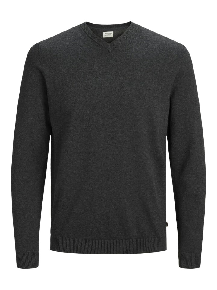 

Пуловер Jack & Jones V-Pullover 'JJEBASIC' Grau