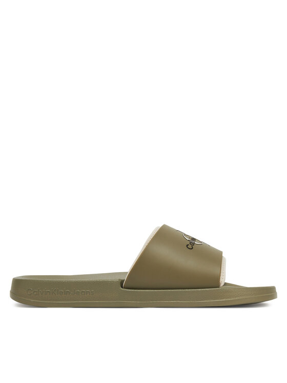 

Мюли Slide Rubber Neoprene Monologo YM0YM00361 Calvin Klein Jeans, хаки