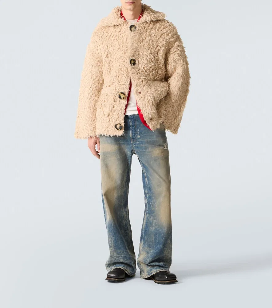 Рваные джинсы с широкими штанинами 2021 года Acne Studios, синий — фото 2