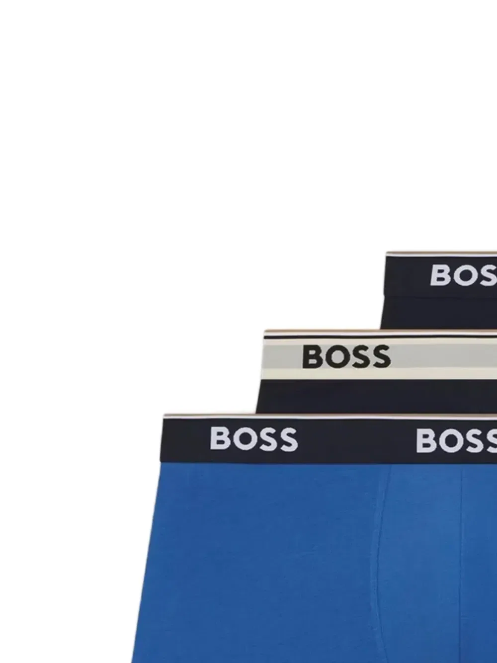 Комплект из трех боксеров с логотипом BOSS, синий — фото 2