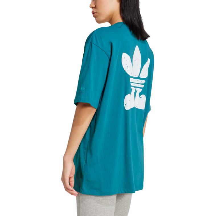 Футболка с рукавом дроп-шоулдер женская Legacy Cyan Adidas Originals, Traditional Cyan — фото 3