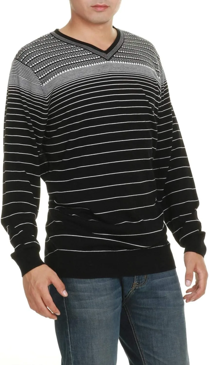 

Мужской вязаный пуловер с V-образным вырезом Dierouya