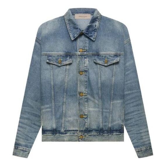 

Куртка fw22 denim trucker jacket 'indigo' Fear Of God Essentials, синий