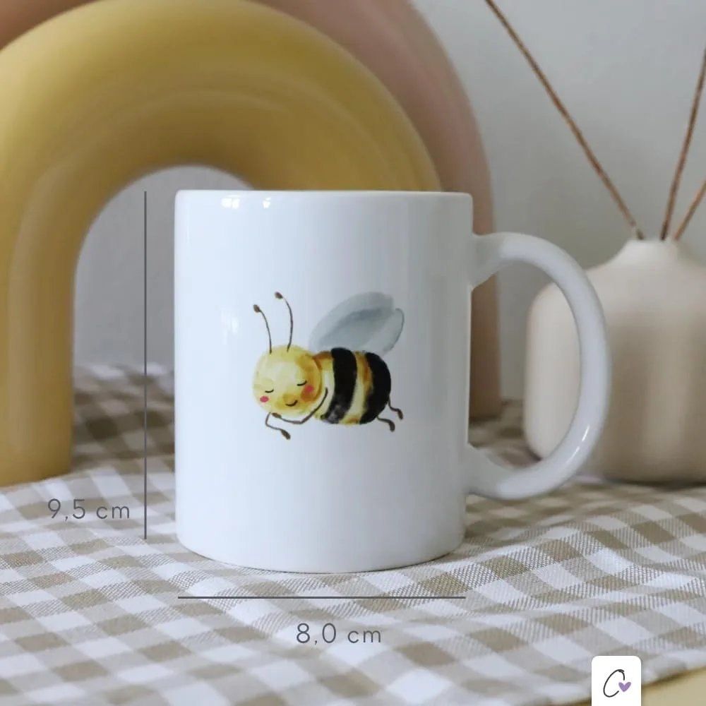 Кружка Odernichtoderdoch Sleeping Bee с детскими иллюстрациями, животный мотив, подарок, 330 мл — фото 2