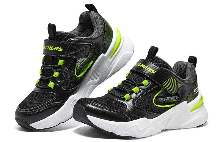 Кроссовки Bobs Kids Lifestyle GS Low-top Black/Green Skechers — фото 4