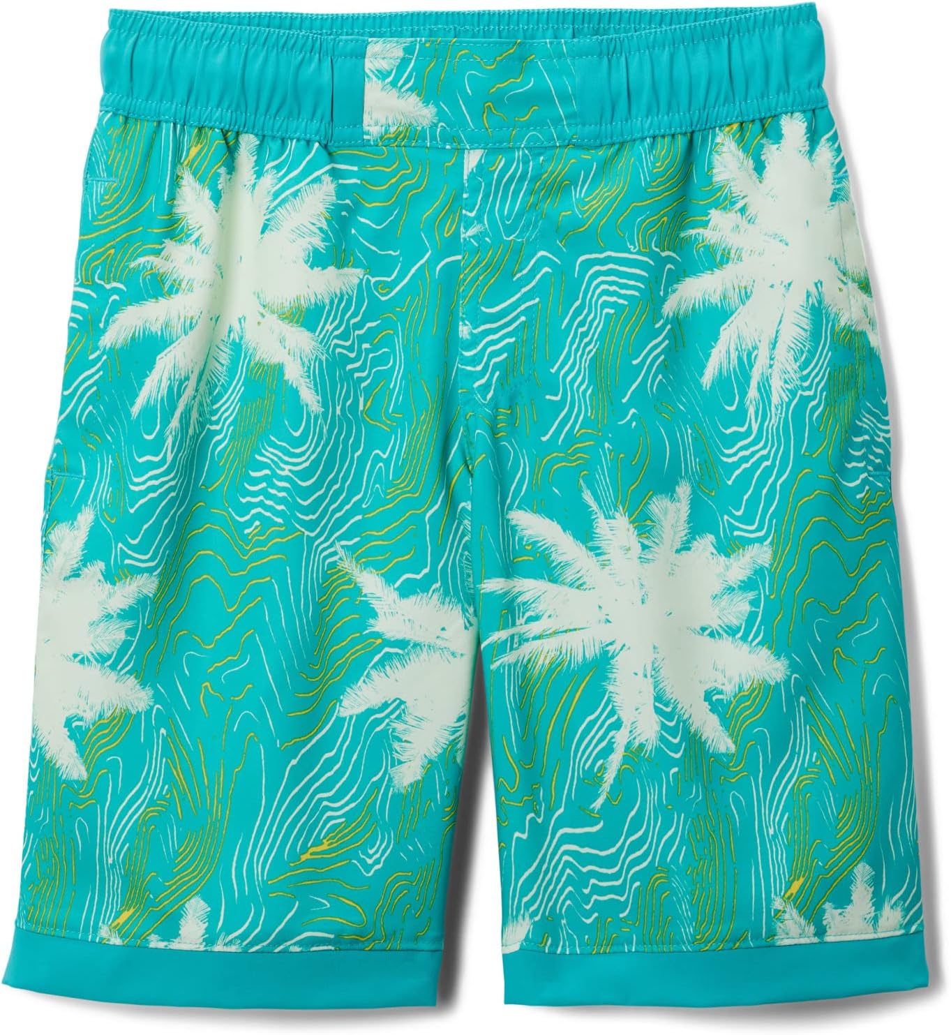 

Шорты Columbia Boys Sandy Shores для серфинга, влагоотводящие, с защитой от ультрафиолета, Bright Aqua Topo Palms/Bright Aqua