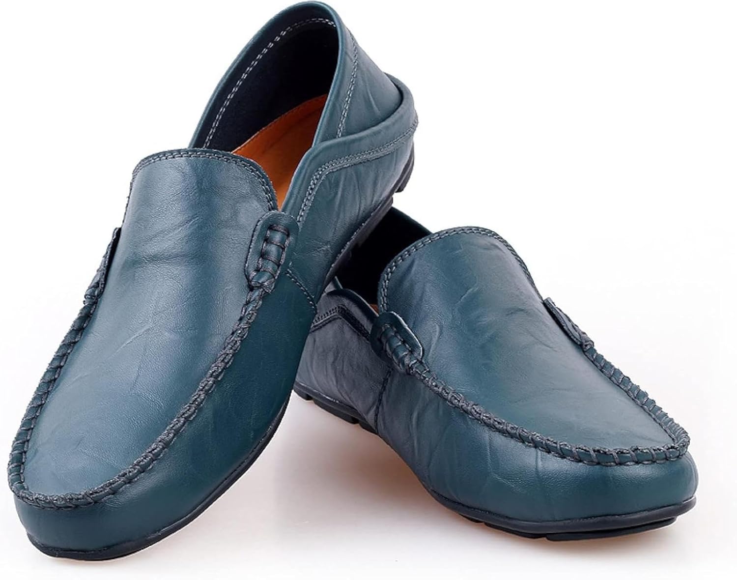 

Мужские лоферы OXCOWNIU из искусственной кожи, повседневные мокасины с плоской подошвой, слайдеры с резинкой, офисные ежедневные лоферы, синий