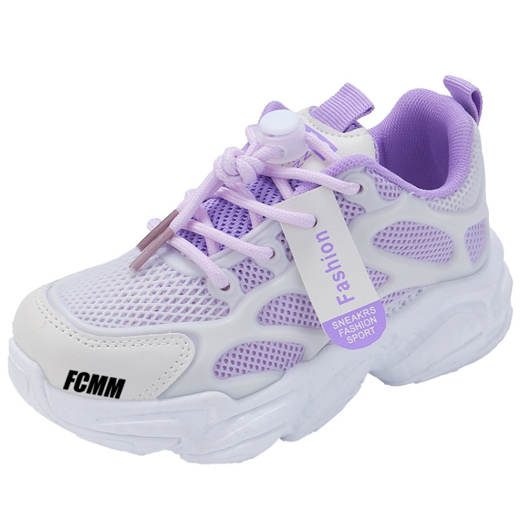 

Нескользящие и дышащие низкие повседневные кроссовки для детей FCMM, фуксия