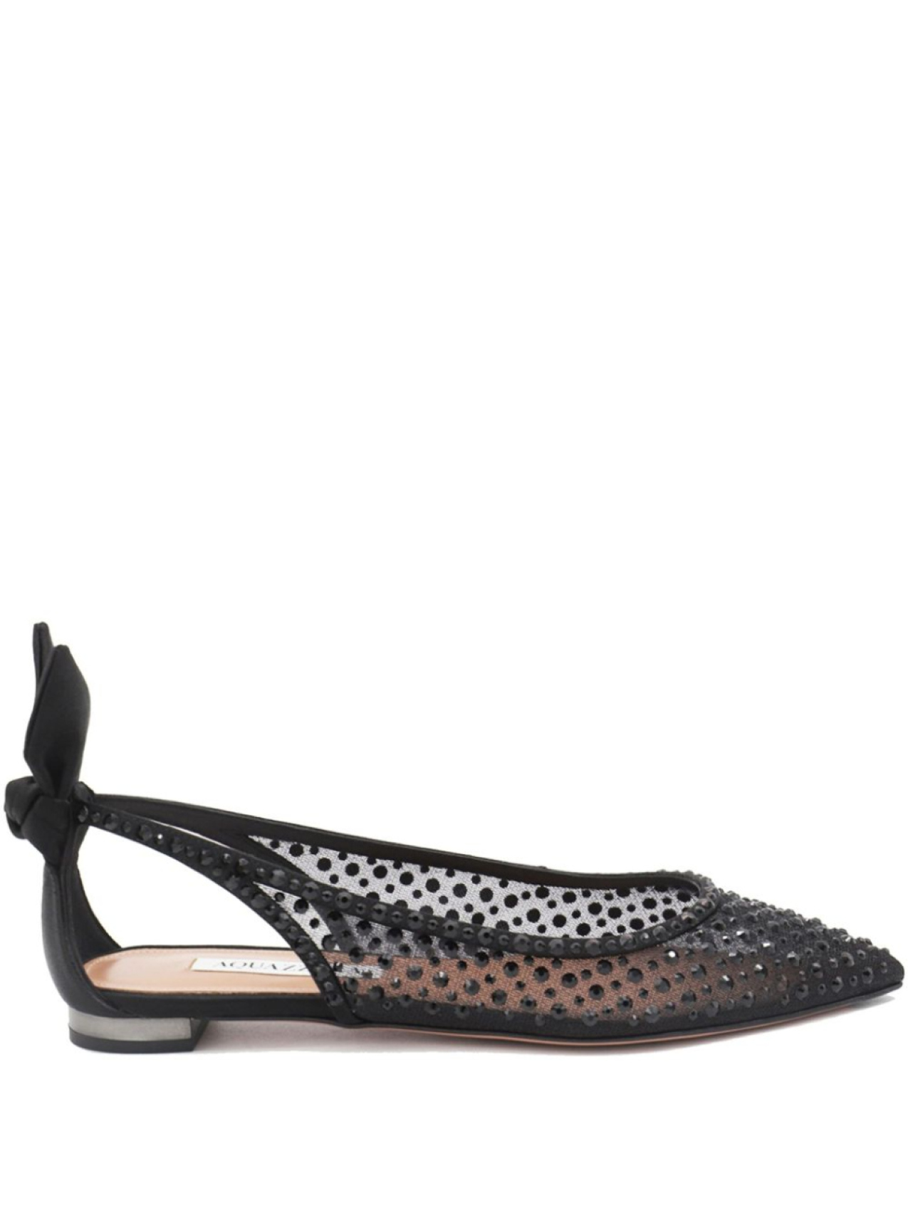 Aquazzura балетки Bow Tie, черный