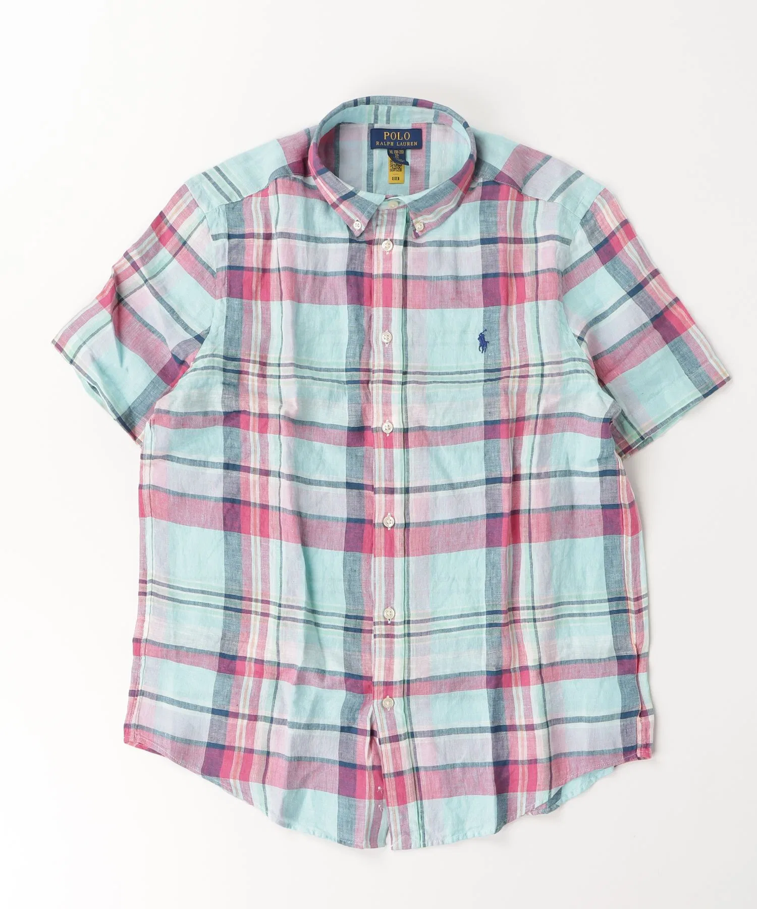 Детская рубашка POLO RALPH LAUREN CHILDRENSWEAR с коротким рукавом в клетку — фото 3