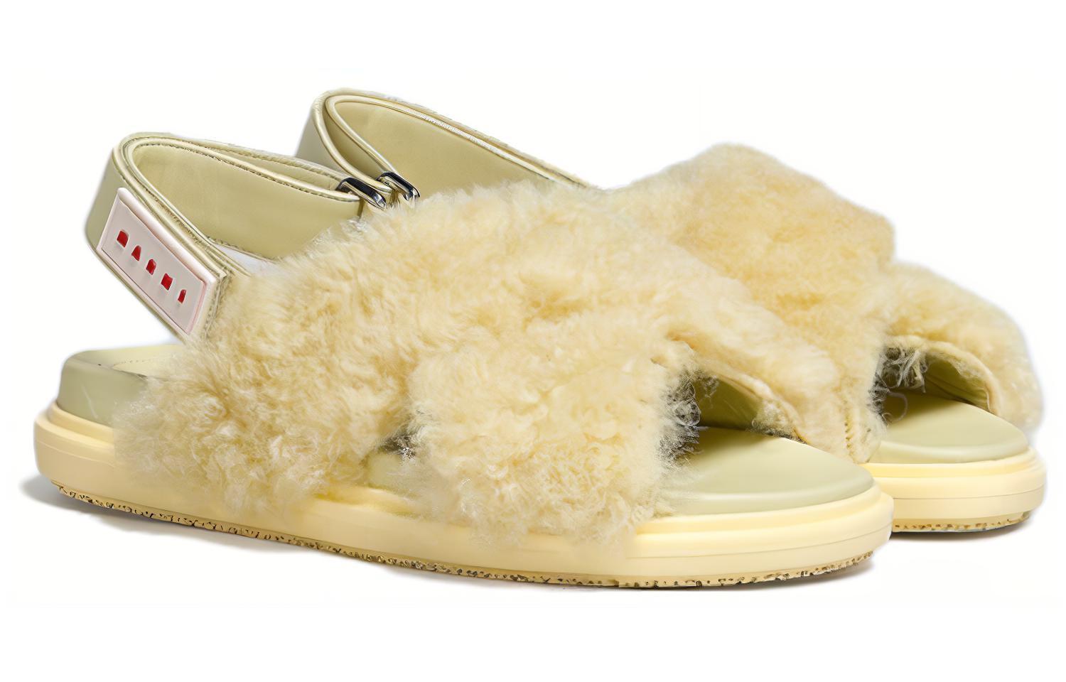 MARNI Сандалии Fussbett One Strap женские yellow — фото 4