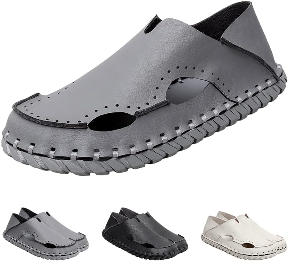 

Мужские модные повседневные сандалии для прогулок на улице, спортивная обувь с закрытым носком, легкие и дышащие, пляжная обувь Generic, серый