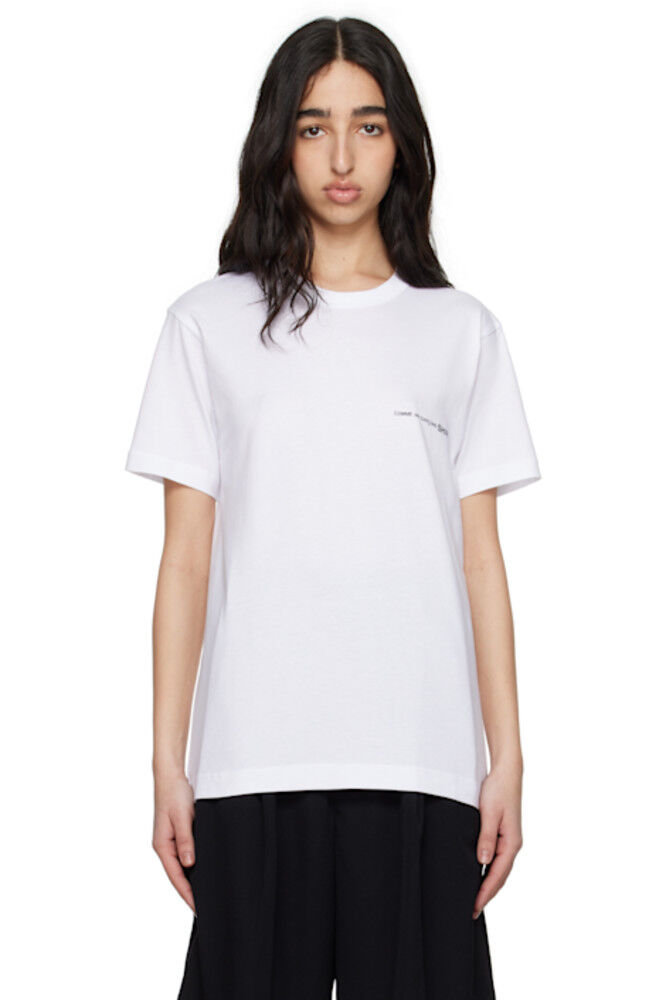 

Белая футболка с логотипом Comme des Garçons Shirt