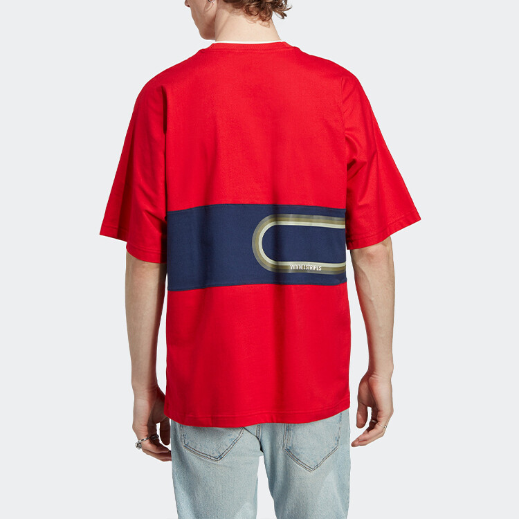 Футболка BLOKEPOP мужская алая Adidas Originals, цвет Scarlet — фото 3