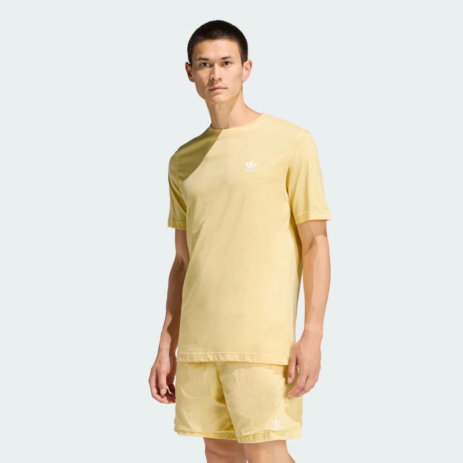 Футболка Adidas Originals Trefoil Essentials светло-оранжевого цвета — фото 4