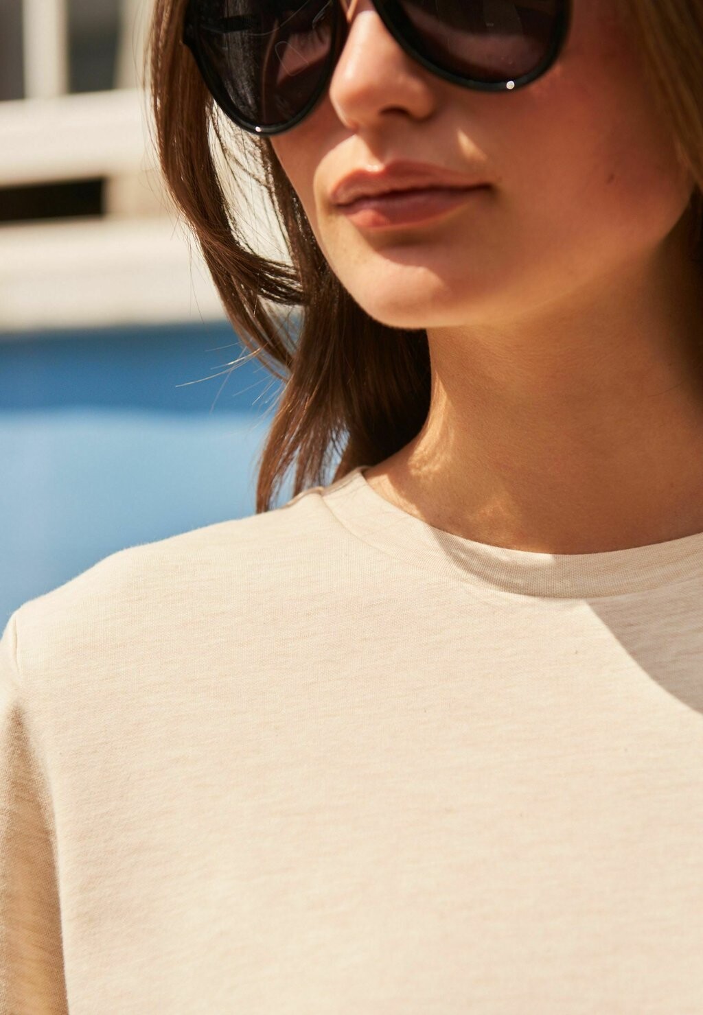 Базовая футболка Heavyweight Short Sleeve Crew Neck Next, цвет oatmeal cream — фото 3