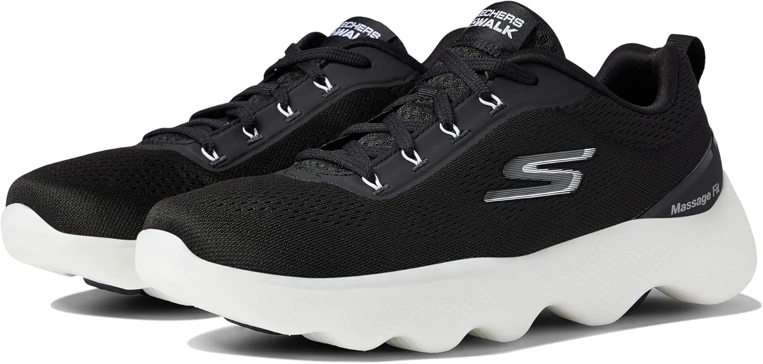 Мужские кроссовки Skechers GO Walk Massage FIT Trainers 216404 BKW, черные — фото 2