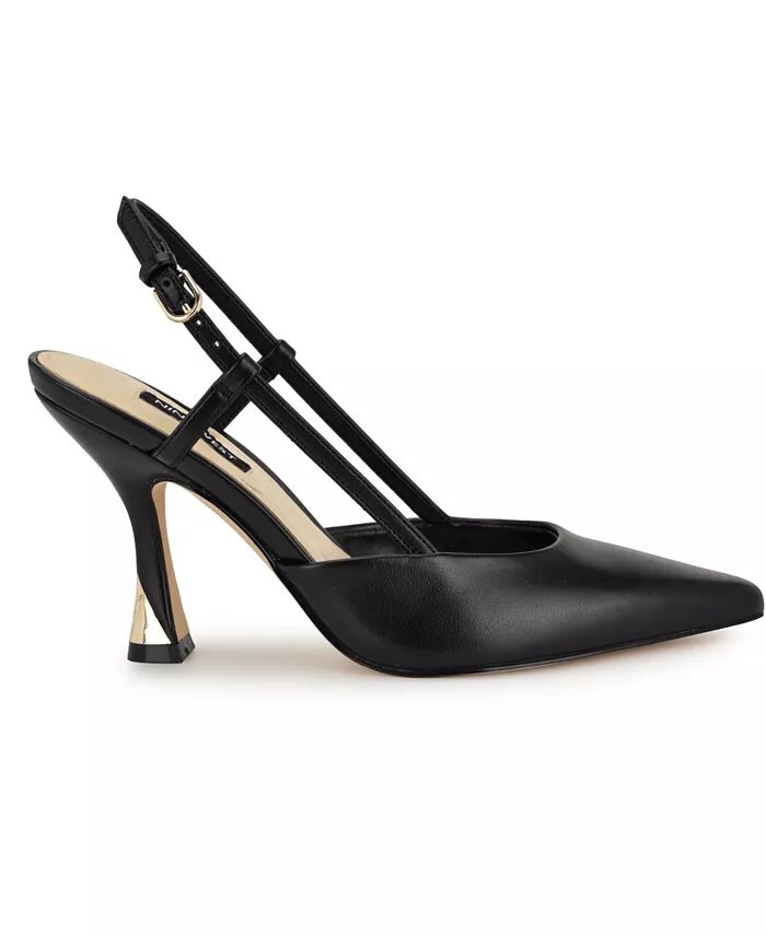 Женские туфли-лодочки Vassa на коническом каблуке Nine West, черный — фото 2