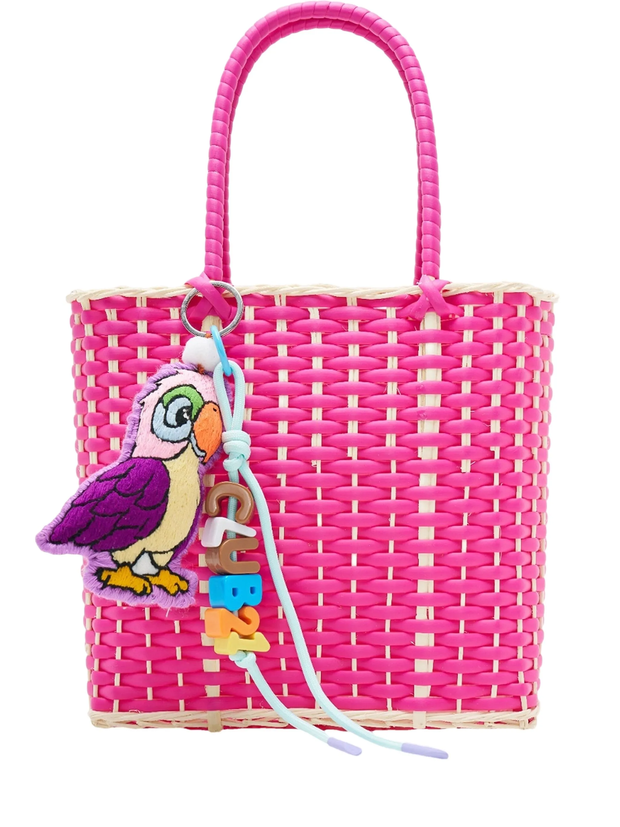 

Маленькая плетеная сумка-тоут Bangkok Basket, розовый