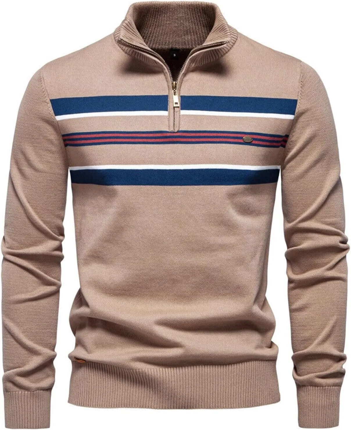 

Мужской свитер с четвертью молнии в полоску Abborora