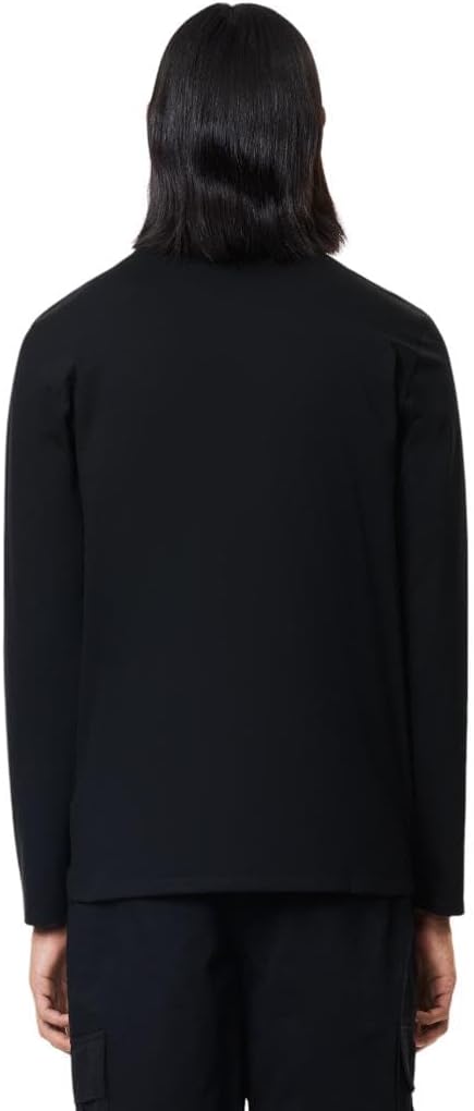 Мужская футболка Lacoste с длинным рукавом и V-образным вырезом, Black — фото 3