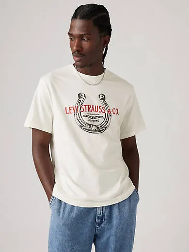 

Футболка свободного кроя с короткими рукавами и графическим рисунком Levi's, белый