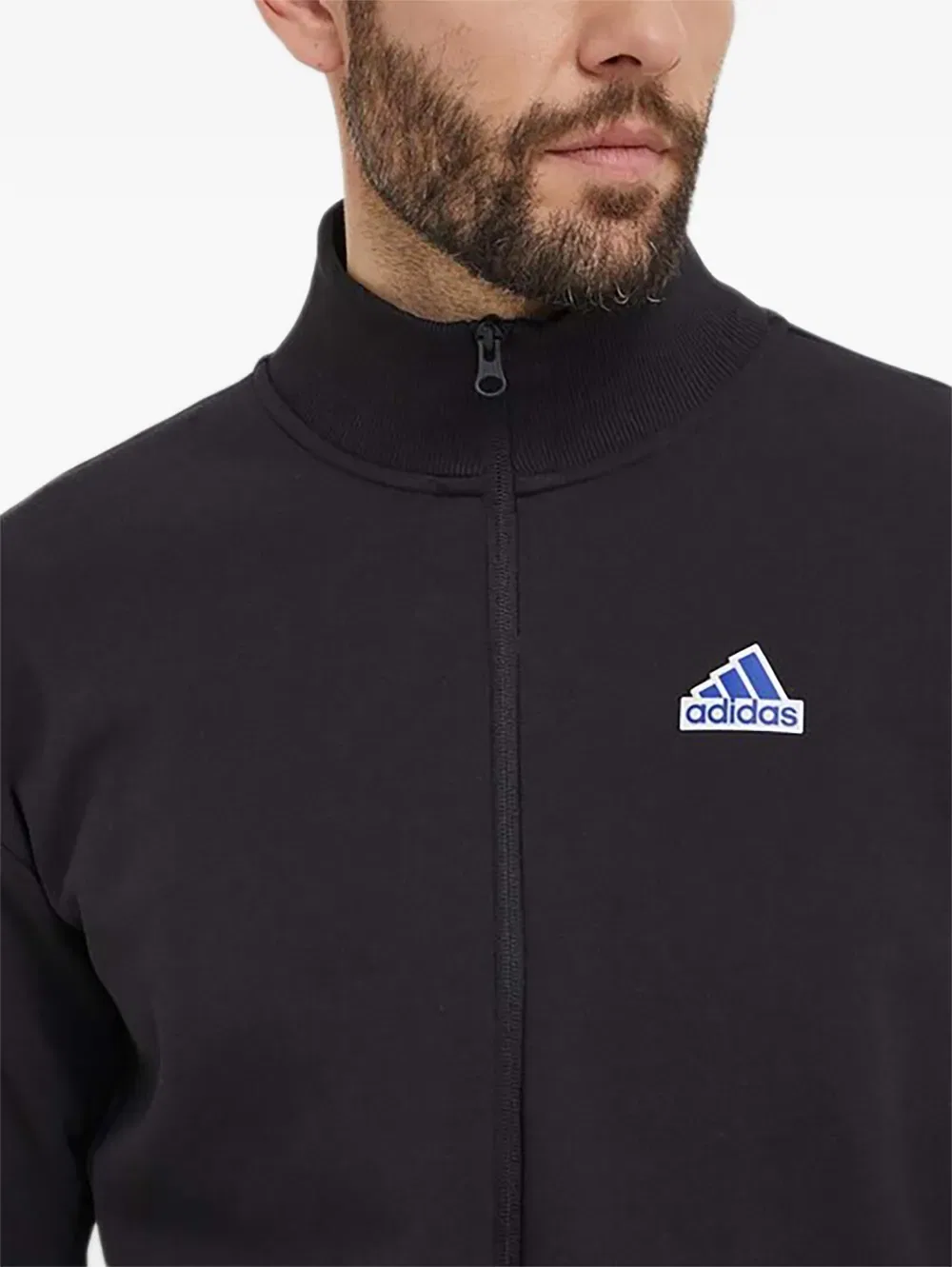 Толстовка с логотипом Zip Adidas, черный — фото 4