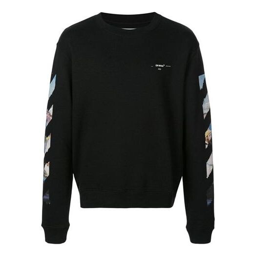 

Толстовка side stripe round neck ordinary version black Off-White, черный