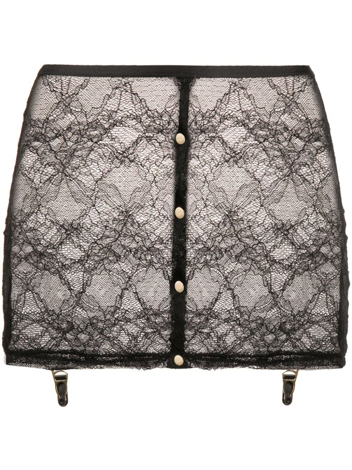 

Maison Close кружевная юбка с подтяжками, черный
