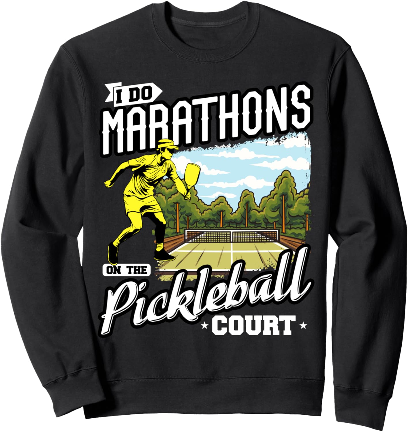 

Я участвую в марафонах по пиклболу. Милая и забавная толстовка для фанатов пиклбола Four1Nine Pickleball Official, черный