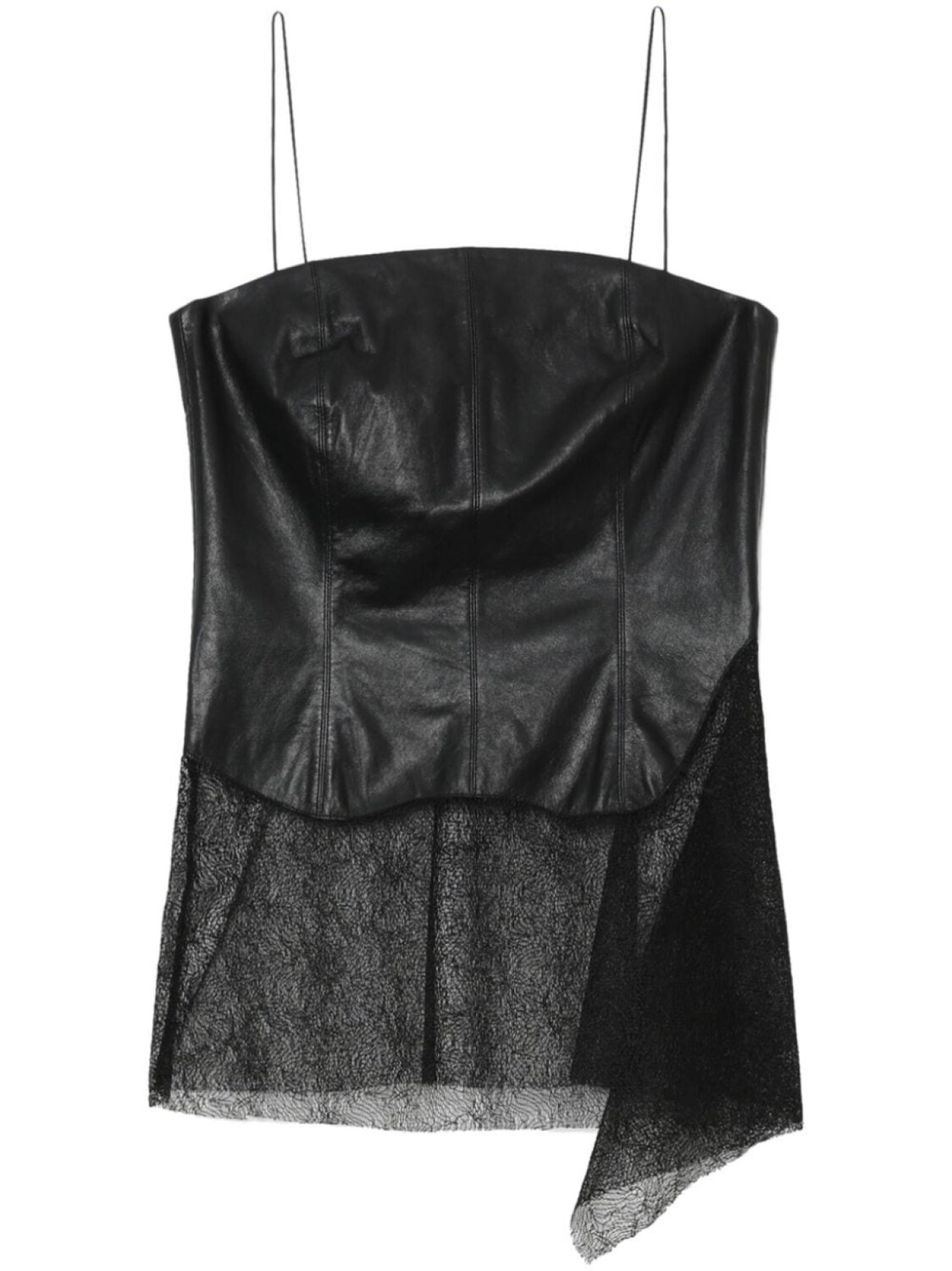 

Helmut Lang кожаный топ, черный