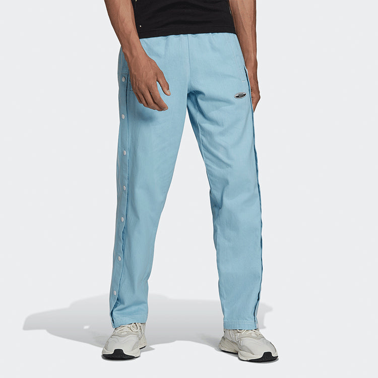 Повседневные брюки Men's adidas Denim Pants Side Solid Color Straight Casual Pants/Trousers Blue HC9499 — фото 2