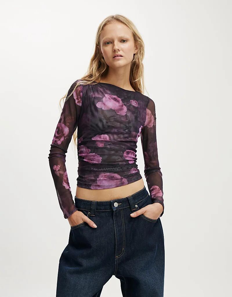 

Сетчатый лонгслив с длинными рукавами Cotton On Ashley в разноцветном цвете - МУЛЬТИ