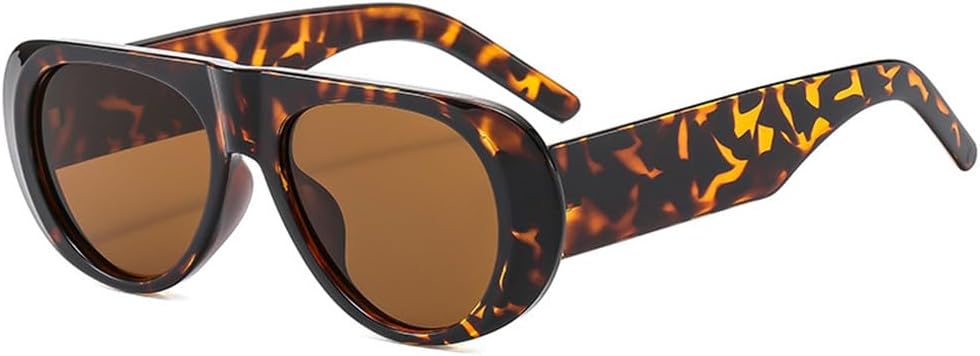 

Солнцезащитные очки сине-зеленого цвета для женщин и мужчин - защита UV400, модная широкая оправа, легкие, подходят для вождения и активного отдыха на природе generic, Leopard Tea