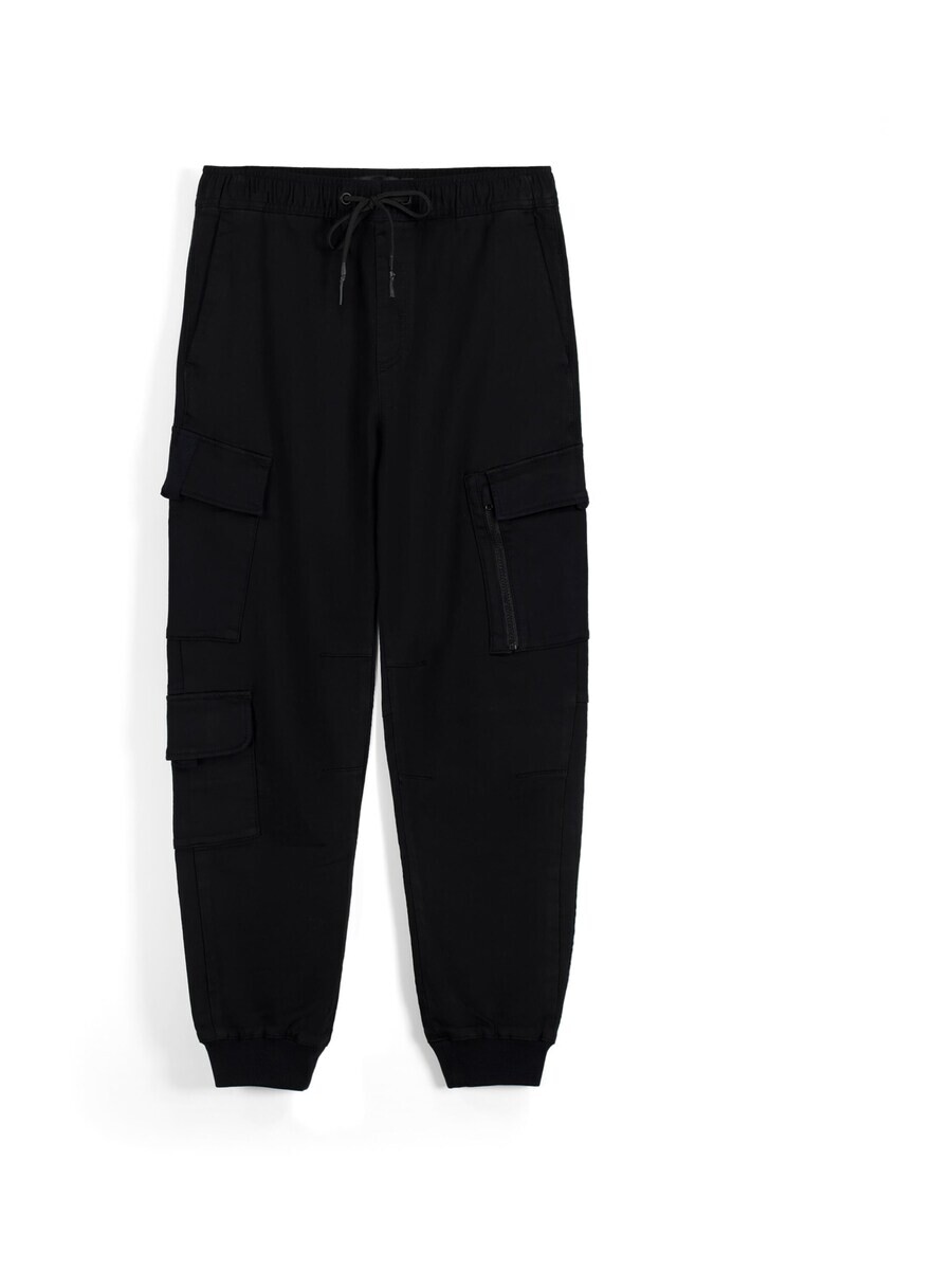 

Спортивные штаны Bershka Tapered Cargo Pants, черный