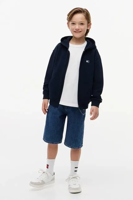 Кофта на молнии с капюшоном детская Tommy Hilfiger, синий — фото 4