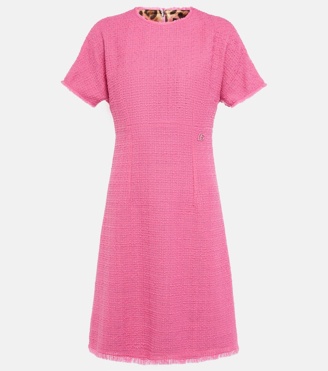 

Мини-платье Raschel из смесовой шерсти DOLCE&GABBANA, розовый