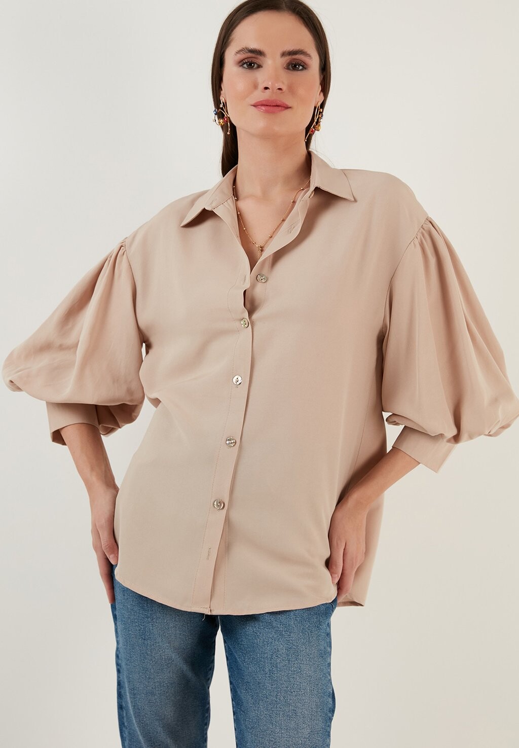 

Блузка-рубашка LOOSE FIT LELA, цвет stone