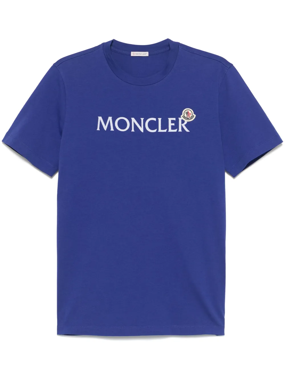 

Футболка с фактурным логотипом Moncler, синий