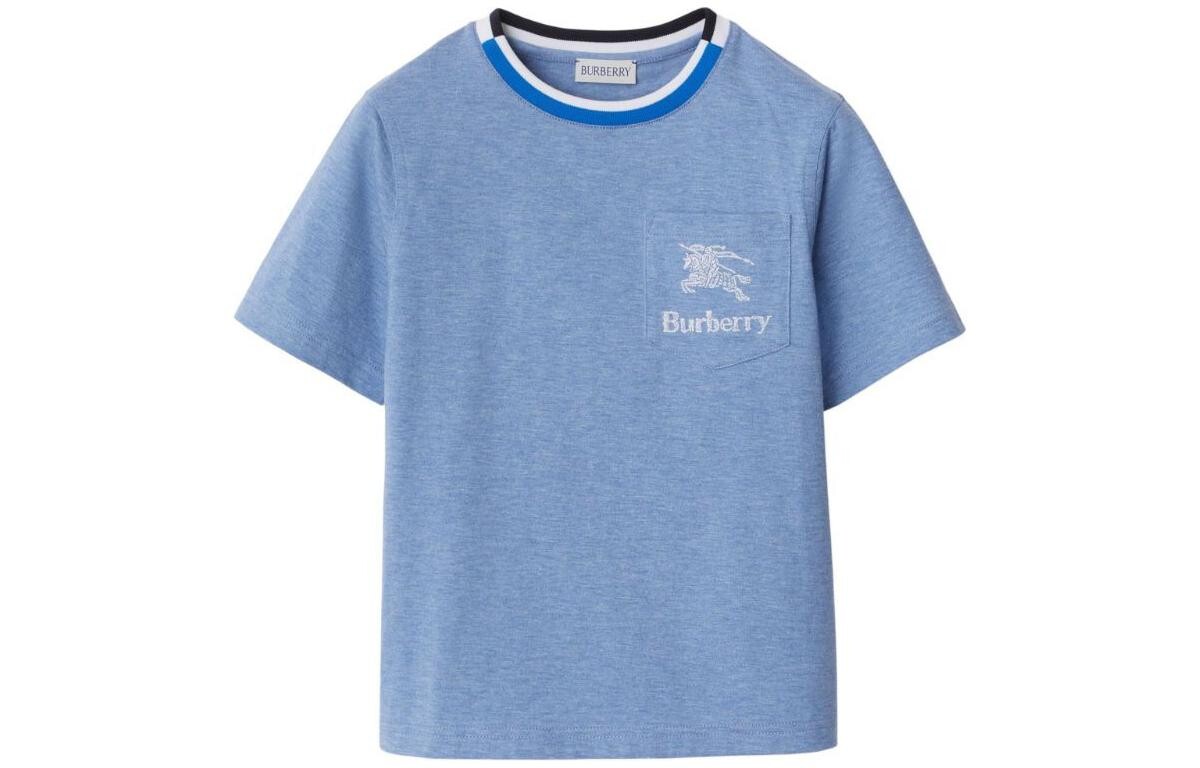 

Детская футболка Burberry, цвет Blue