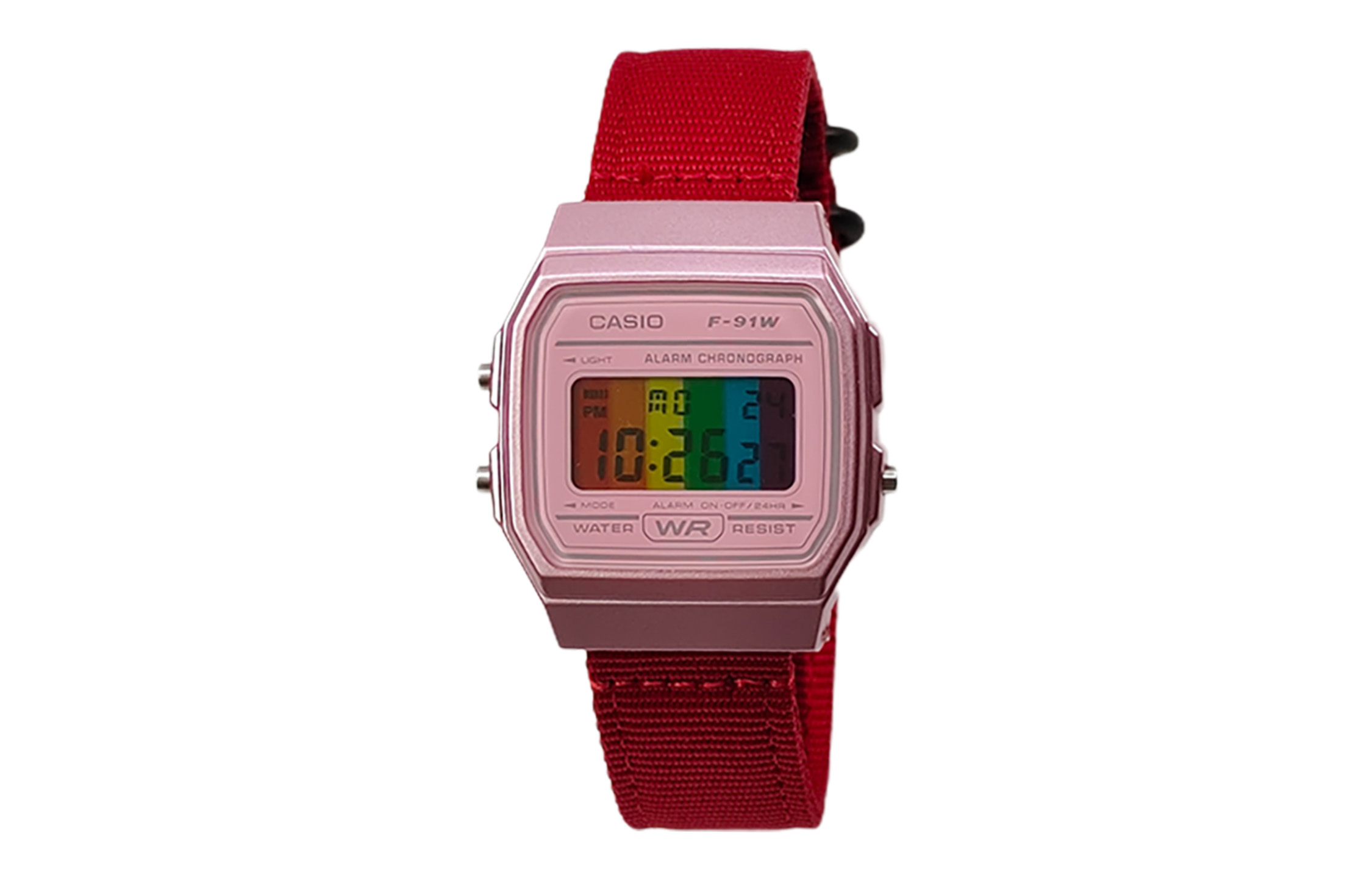 

CASIO Часы Retrofit Series Quartz Movement Nylon Strap Watch Men's Watch Pink Watch Dial