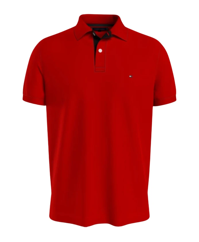 

Рубашка-Поло с контрастной отделкой Tommy Hilfiger, красный