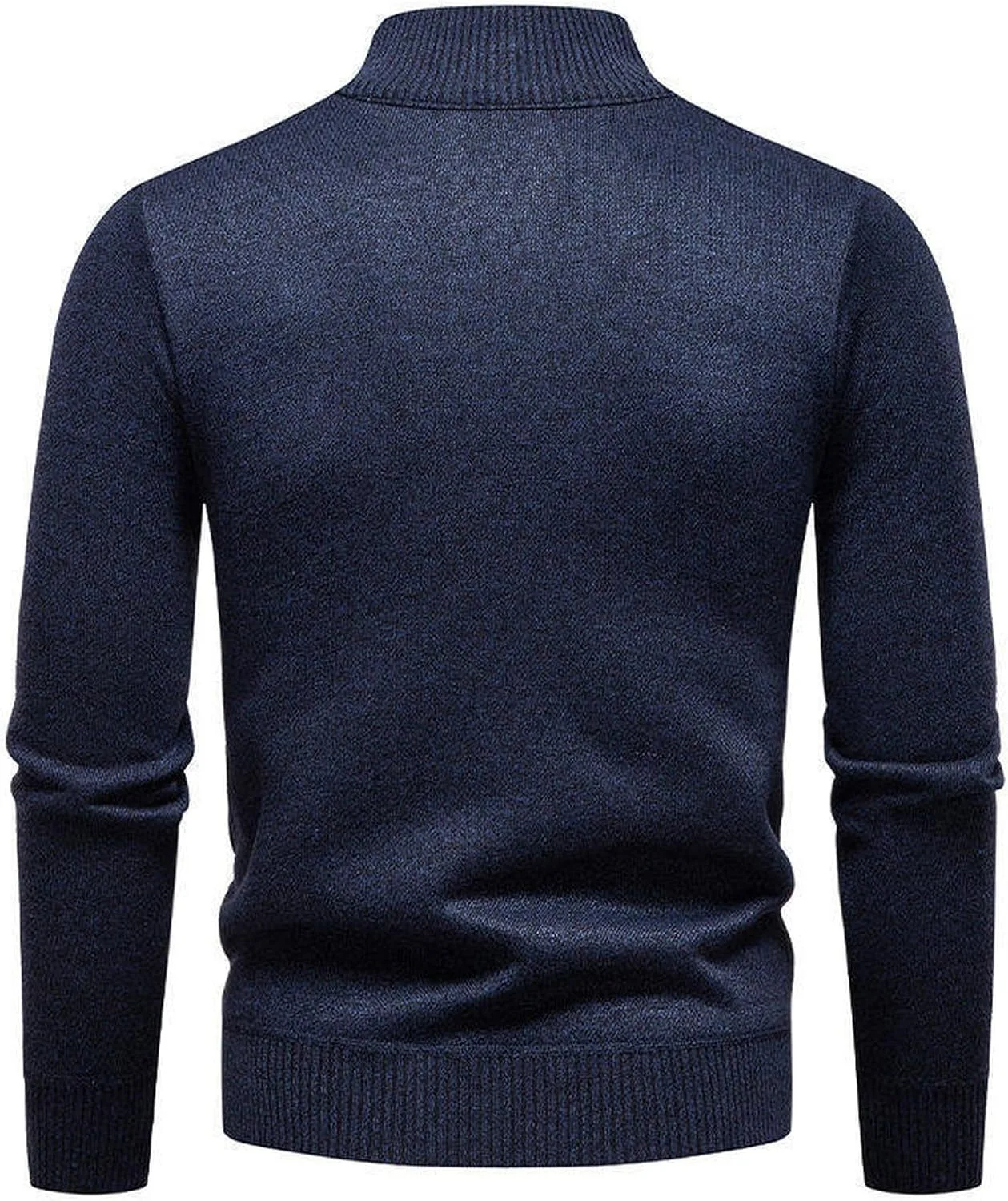 Мужской поло-свитер с молнией на четверть Casual Slim Fit — фото 3