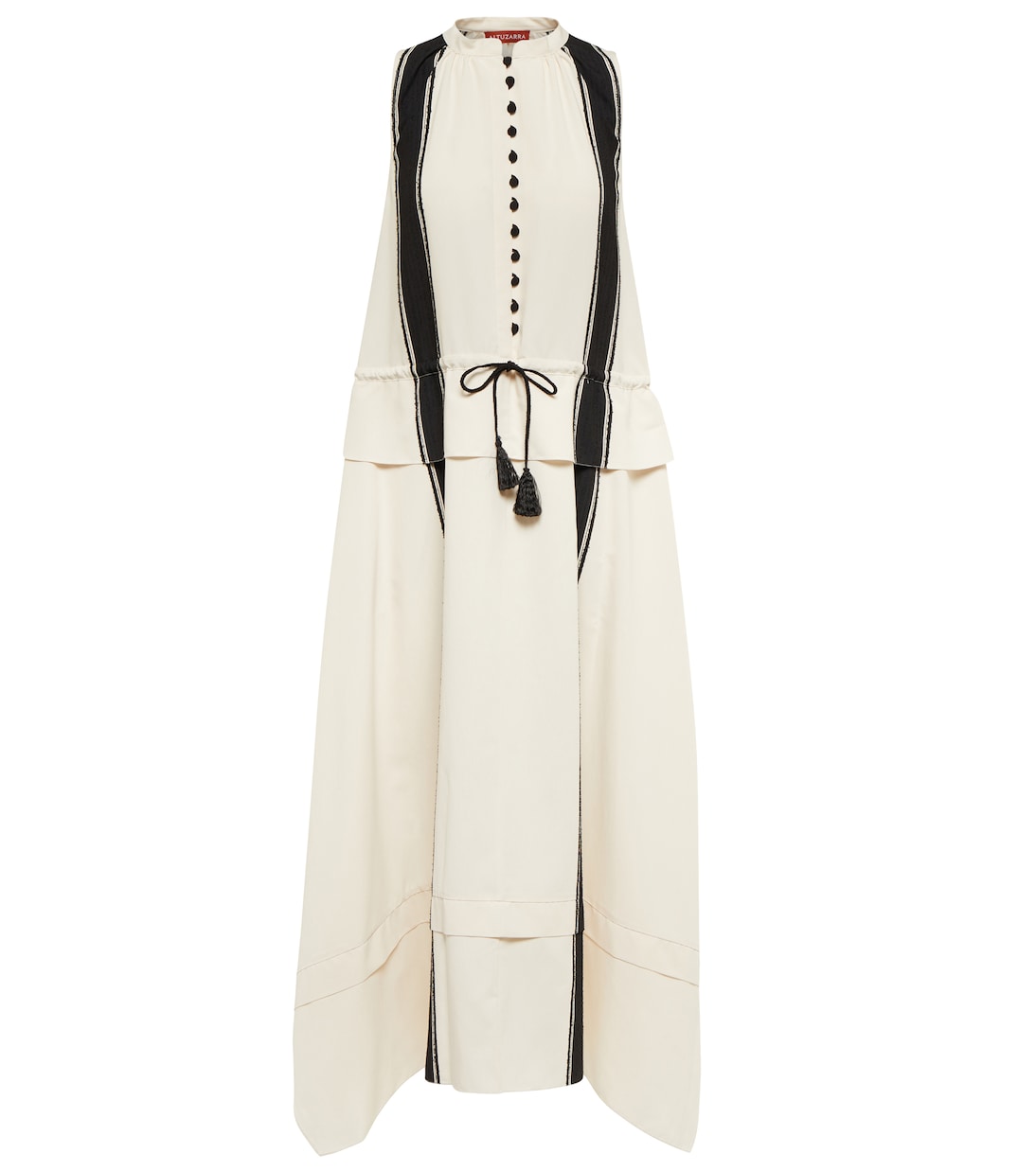 

Платье миди из крепа в полоску Penelope Altuzarra, Ivory Black Stripe