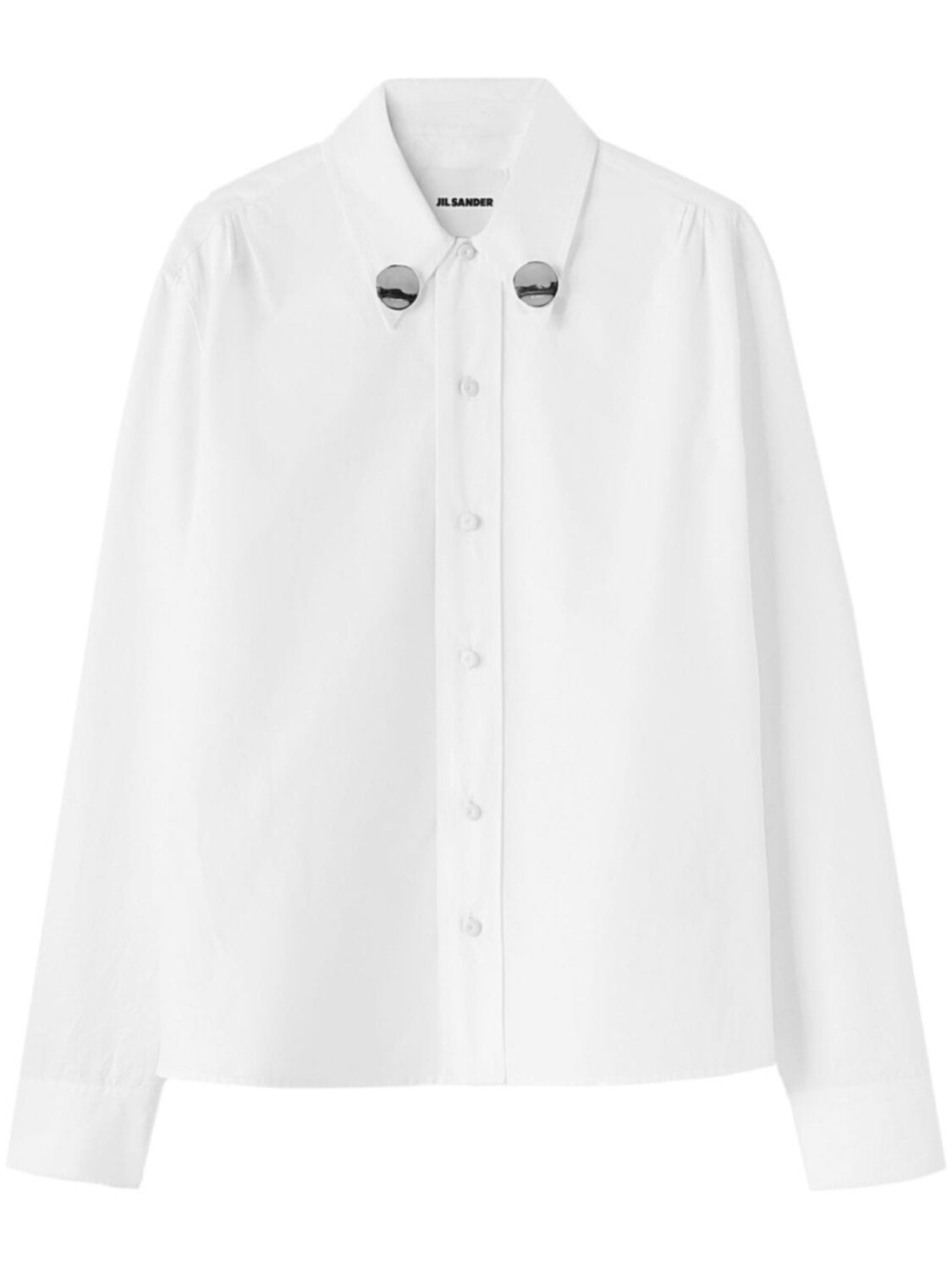 

Jil Sander рубашка с заклепками, белый