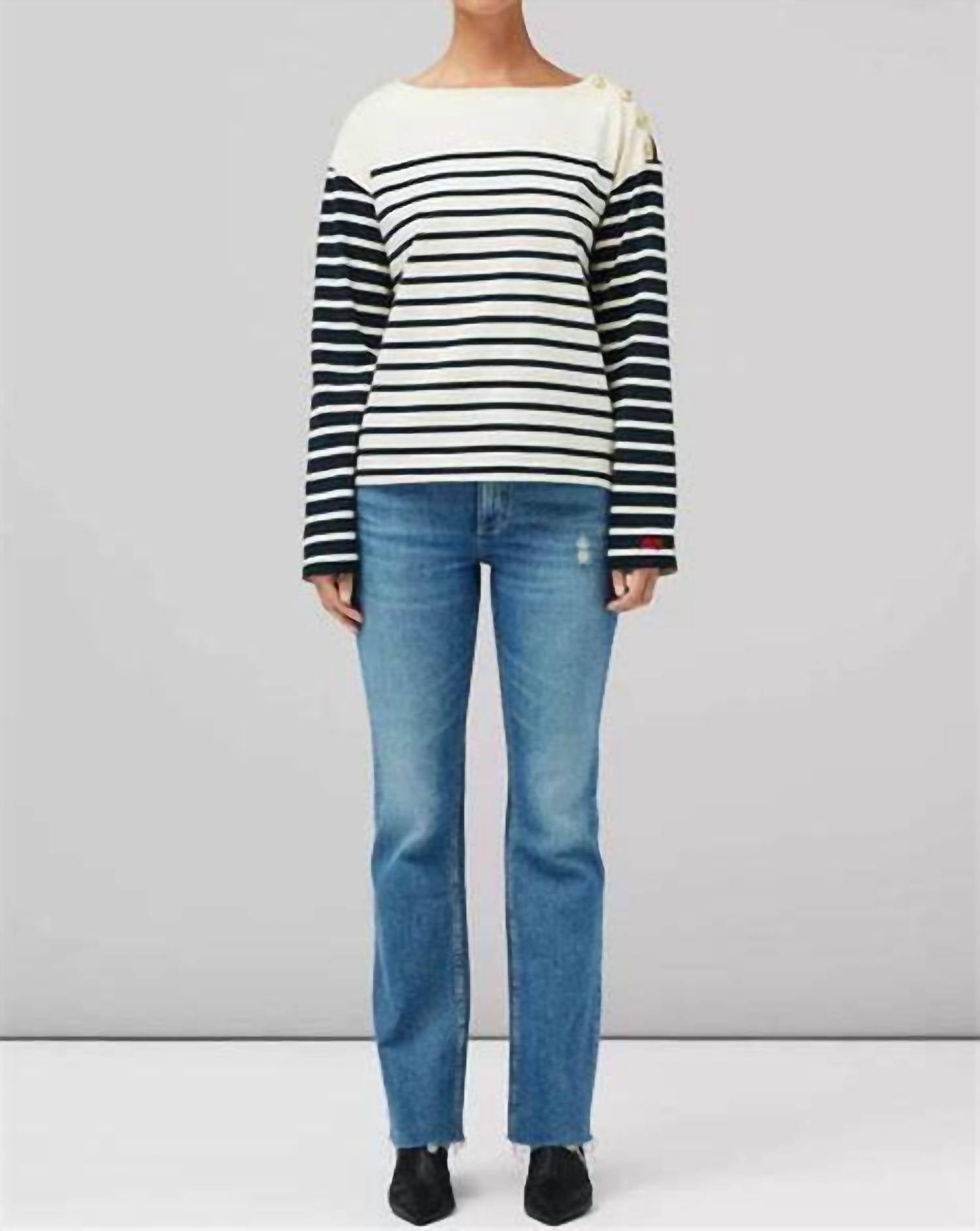 

Топ rag & bone, цвет ivory stripe