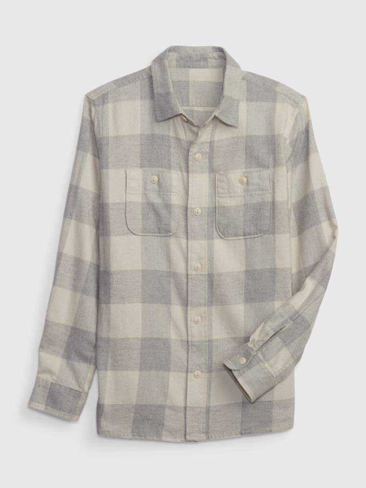 

Детская фланелевая рубашка Gap, серый