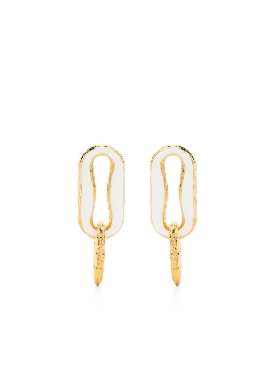 

Серьги-подвески с эмалью Off-White, золотой