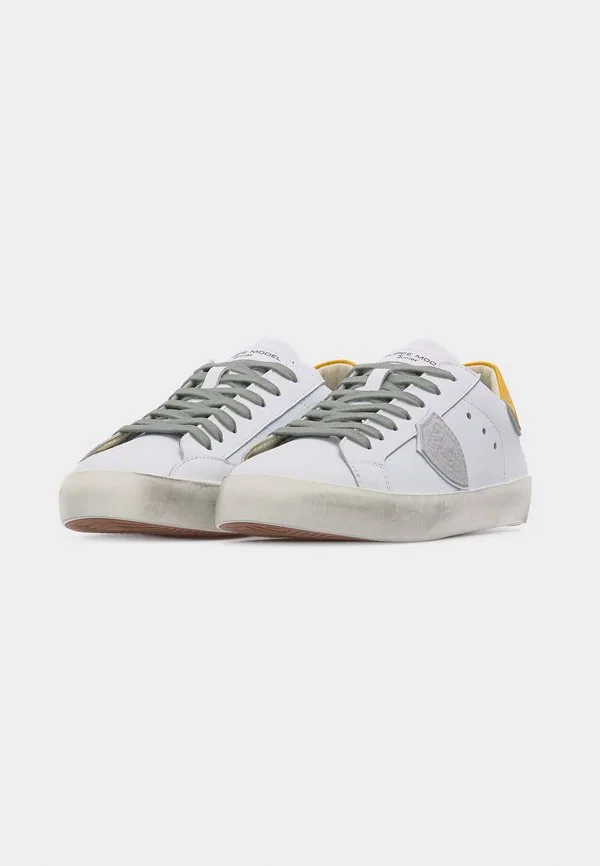 Кроссовки Philippe Model, White/Yellow/Plaster — фото 3