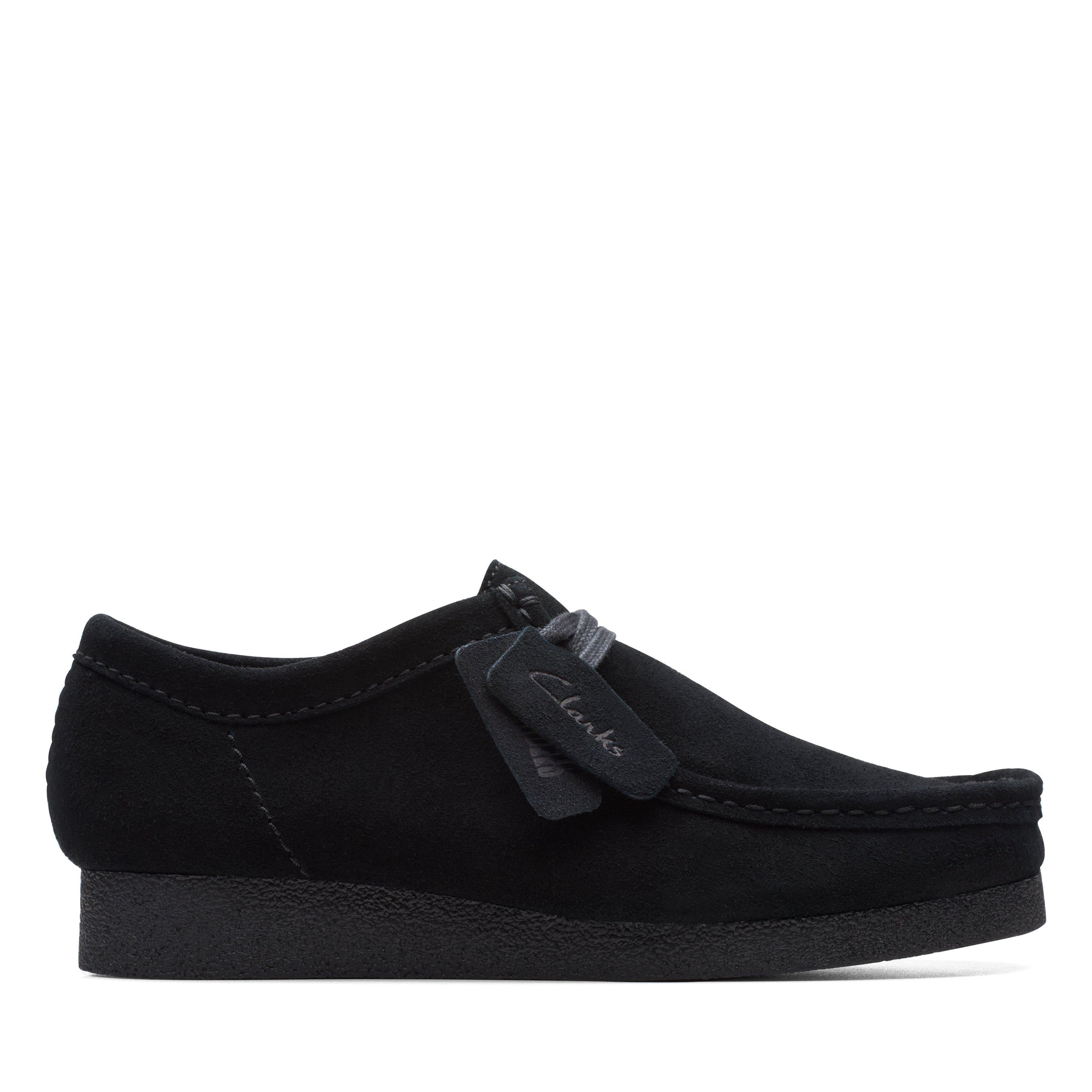 

Классические мюли Clarks Wallabee EVO из черной замши